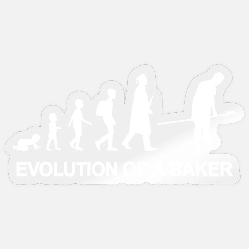 Development of a baker - Sticker size S (10 x 10 cm) - transparent glossy