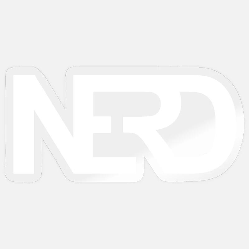 Nerd - Sticker size S (10 x 10 cm) - transparent glossy