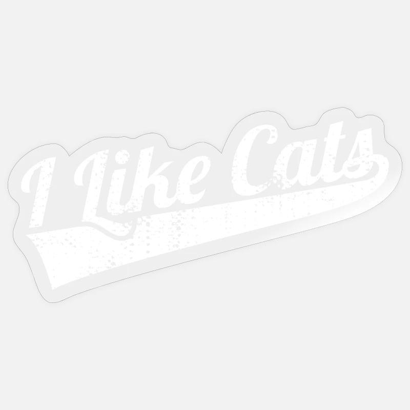 Ich mag Katzen - Sticker Größe S (10 x 10 cm) - Transparent glänzend