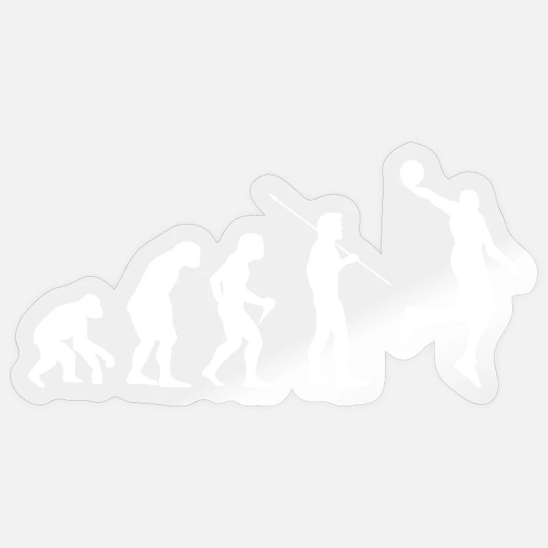Basketball Evolution Sticker size S (10 x 10 cm)