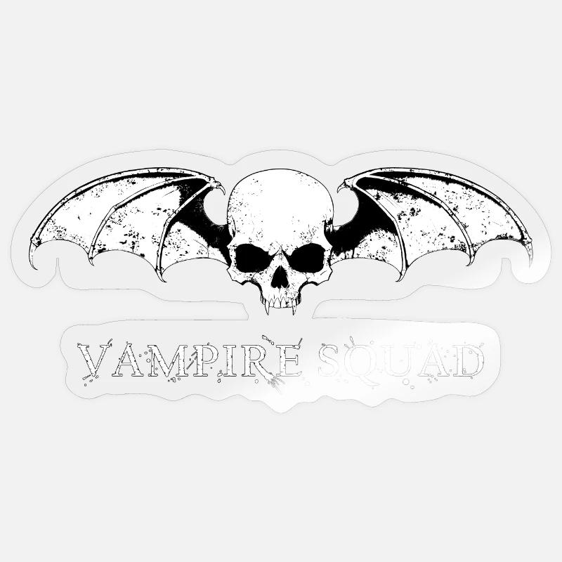 Vampire Squad White - Sticker size S (10 x 10 cm) - transparent glossy