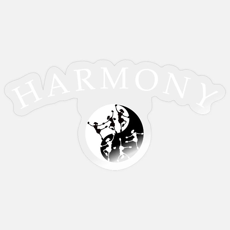 Tanzen Ballett Harmonie - Sticker Größe S (10 x 10 cm) - Transparent glänzend