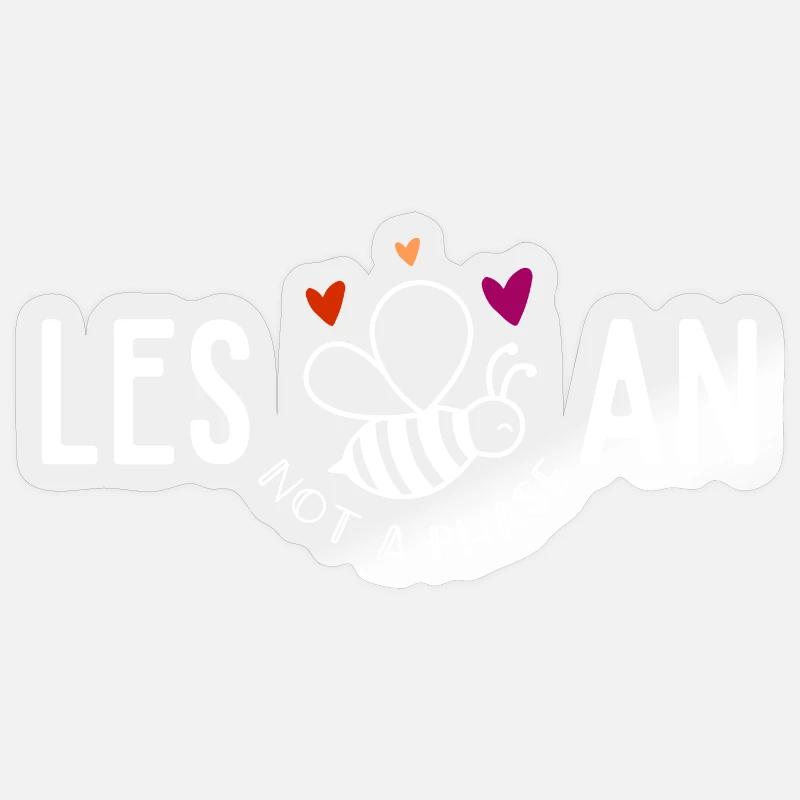 Les Bee An,Lesbian funny pride Sticker size S (10 x 10 cm)