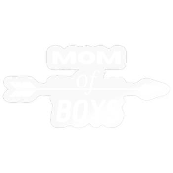 Maman de garçons Cadeau de fête des mères - Sticker taille S (10 x 10 cm) - brillant transparent - Devant