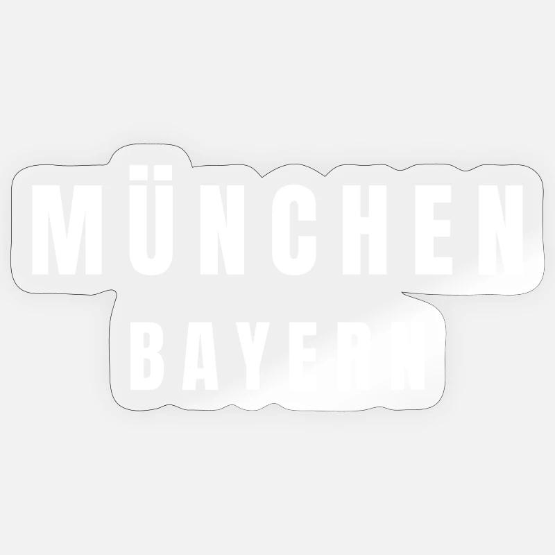 Munich Bavière - Sticker taille S (10 x 10 cm) - brillant transparent