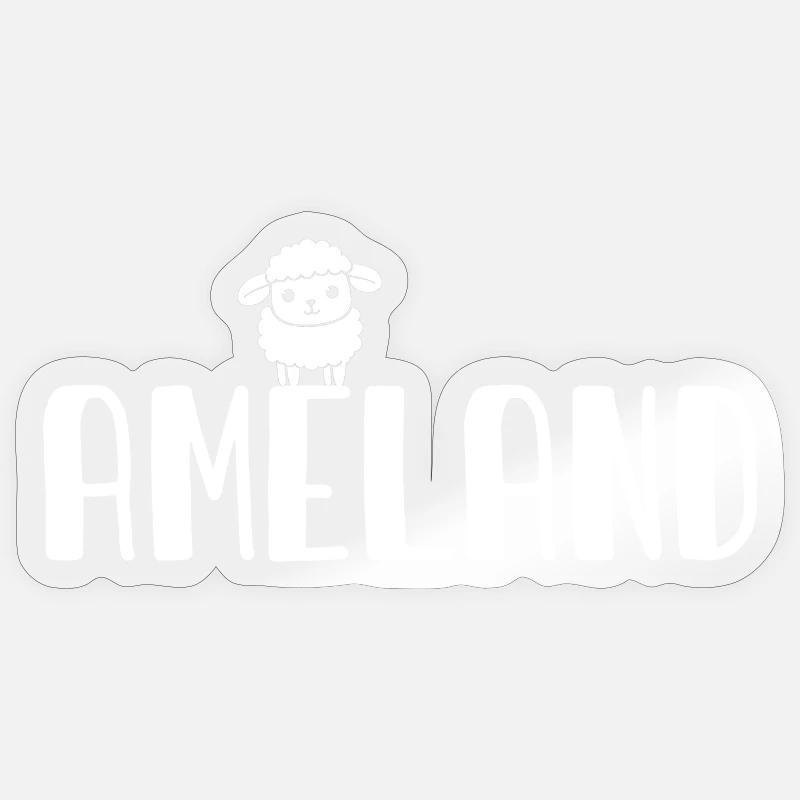 Süßes Schaf Ameland - Sticker Größe S (10 x 10 cm) - Transparent glänzend