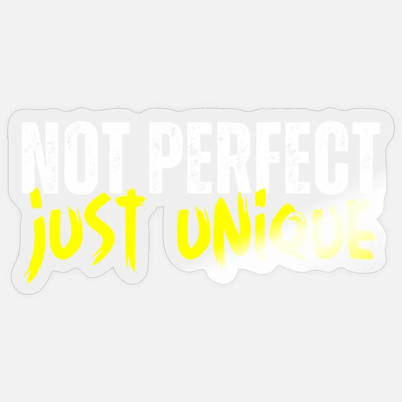 Pas parfait, juste unique Sticker taille S (10 x 10 cm)