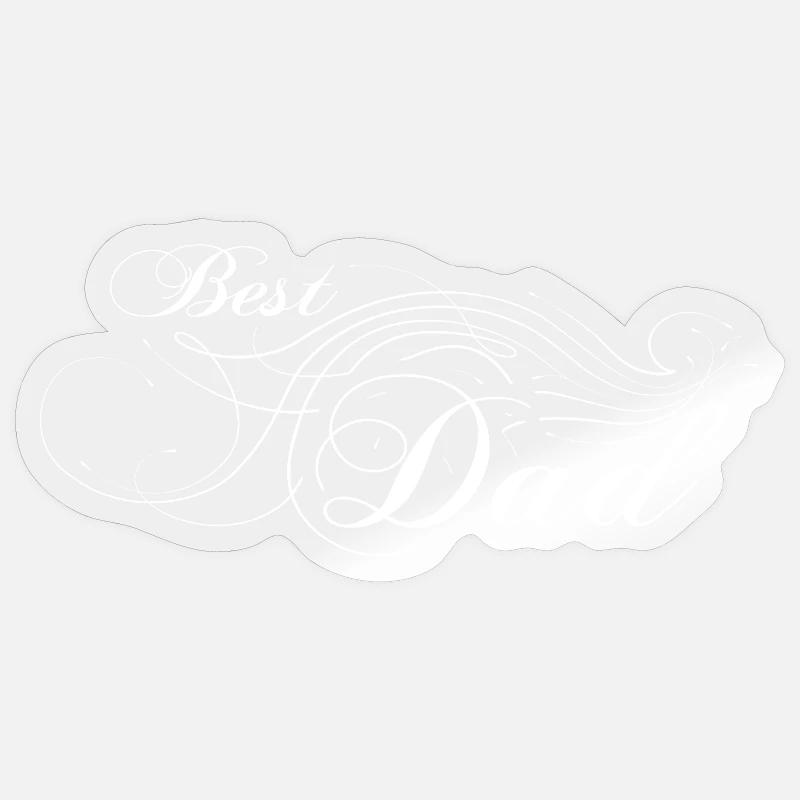 Best Dad Embellished - Sticker size S (10 x 10 cm) - transparent glossy