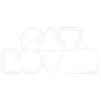 cat lover - Sticker size S (10 x 10 cm) - transparent glossy - Front