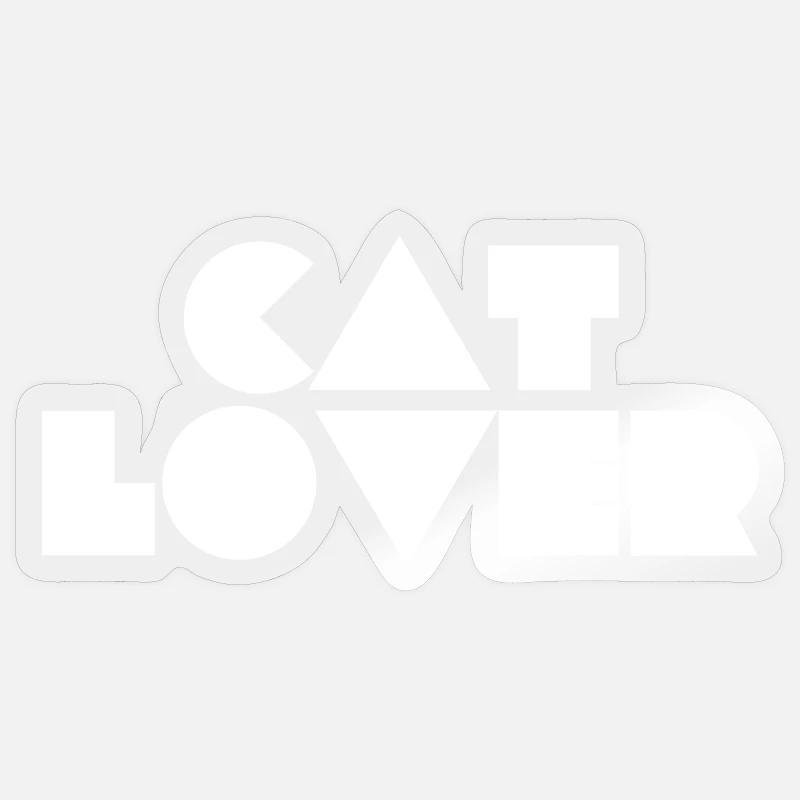 cat lover - Sticker size S (10 x 10 cm) - transparent glossy