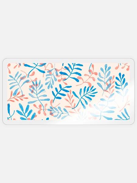 Aquarell-Blattdesign in Pastelltönen - Sticker Größe S (10 x 10 cm) - Transparent glänzend