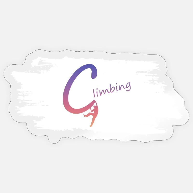 Climbing Logo Gradient - Sticker size S (10 x 10 cm) - transparent glossy