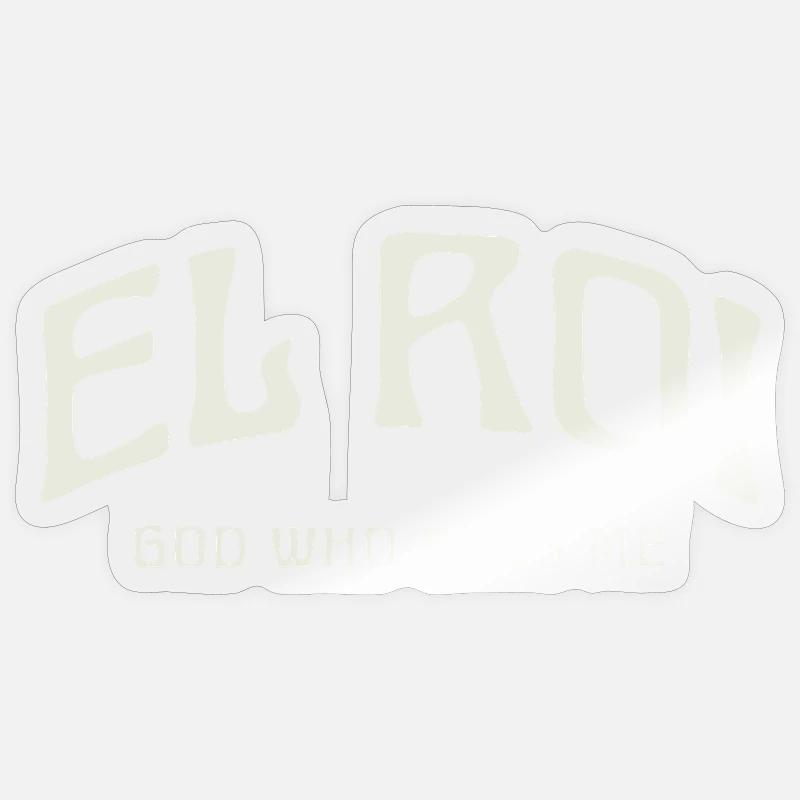 EL ROI Gott, der mich sieht. - Sticker Größe S (10 x 10 cm) - Transparent glänzend
