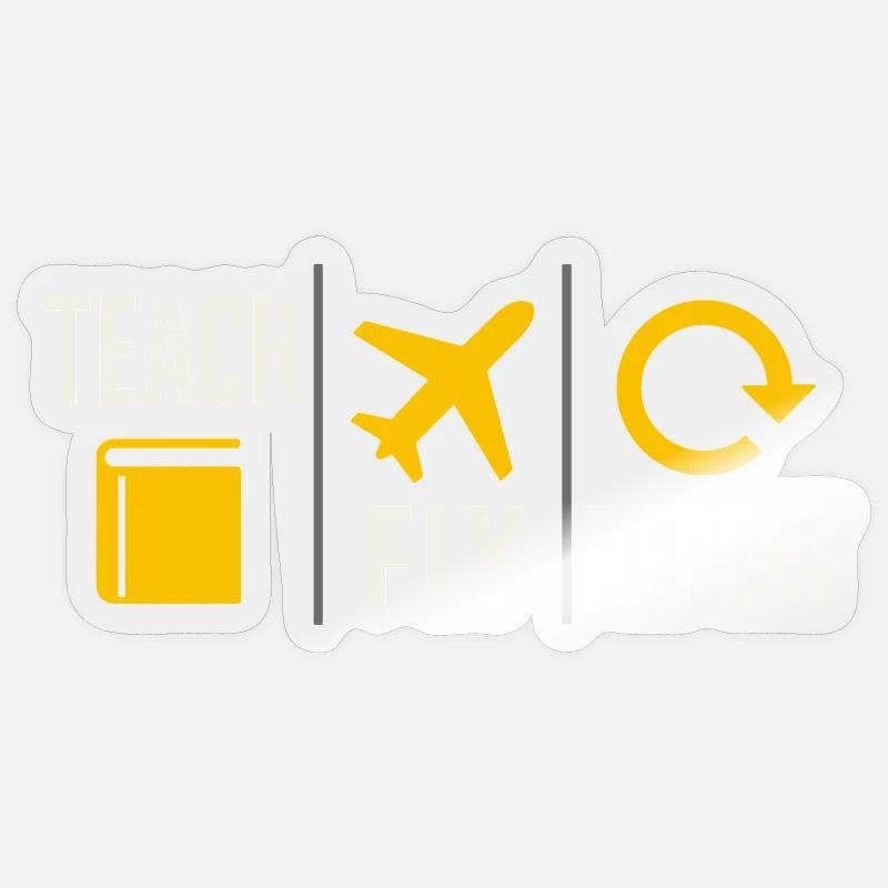 Fluglehrer Cfi Pilot Luftfahrtlehrer Sticker Größe S (10 x 10 cm)