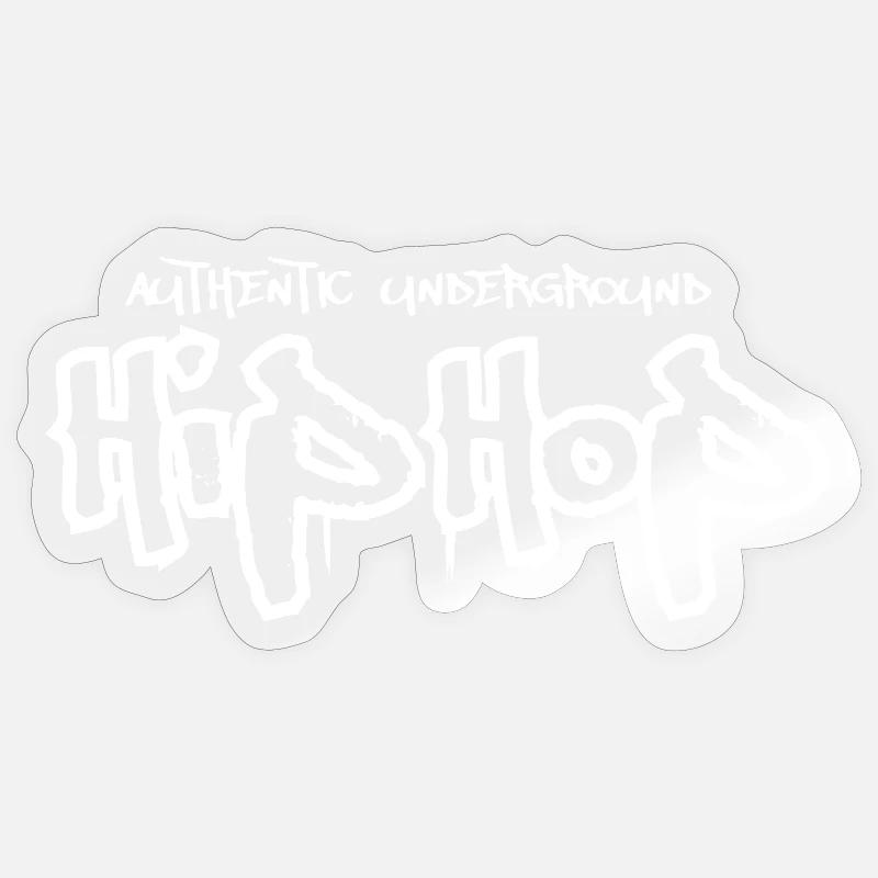 Authentische Underground-Hip-Hop-Graffiti - Sticker Größe S (10 x 10 cm) - Transparent glänzend