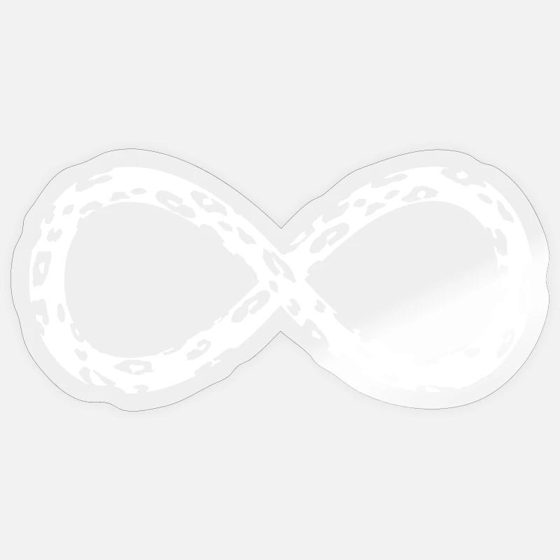 Leopard Infinity Thin Negative Sticker size S (10 x 10 cm)