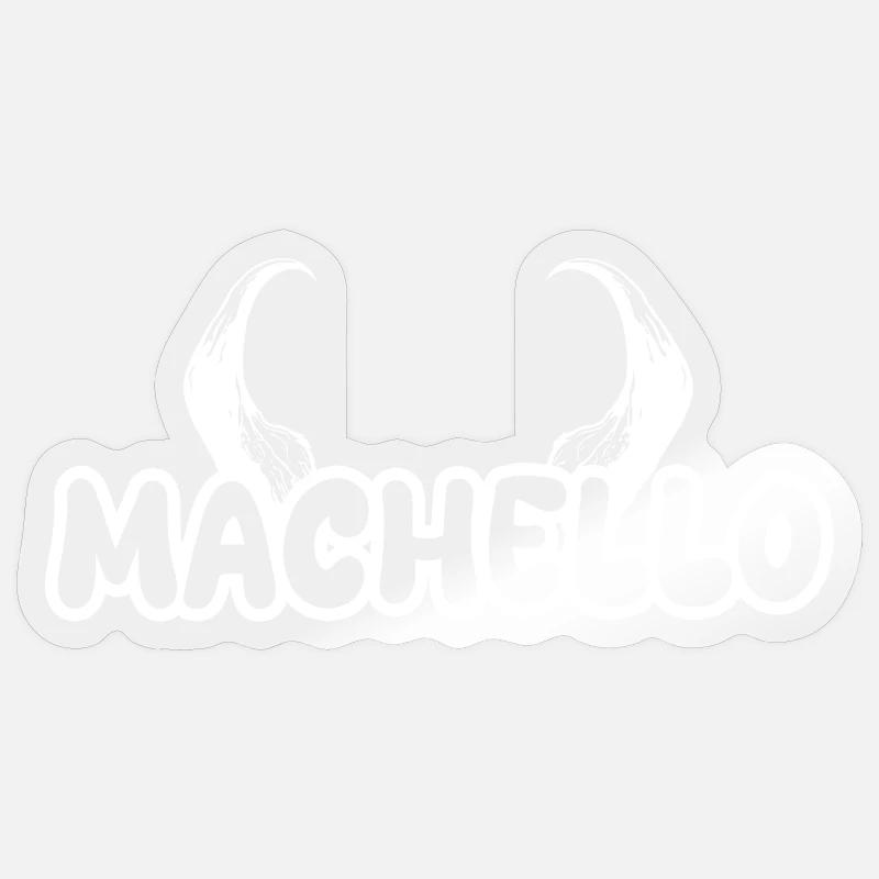 Machello - Sticker Größe S (10 x 10 cm) - Transparent glänzend