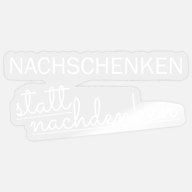 Refilling instead of thinking Sticker size S (10 x 10 cm)