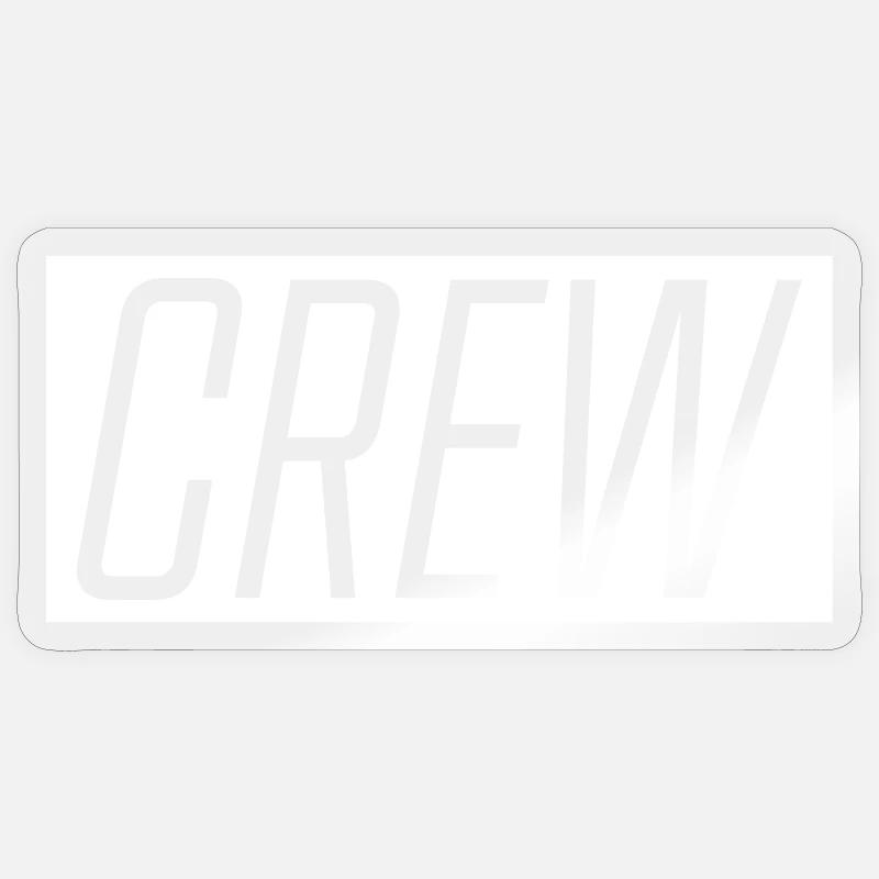 Crew Typography Bold - Sticker size S (10 x 10 cm) - transparent glossy