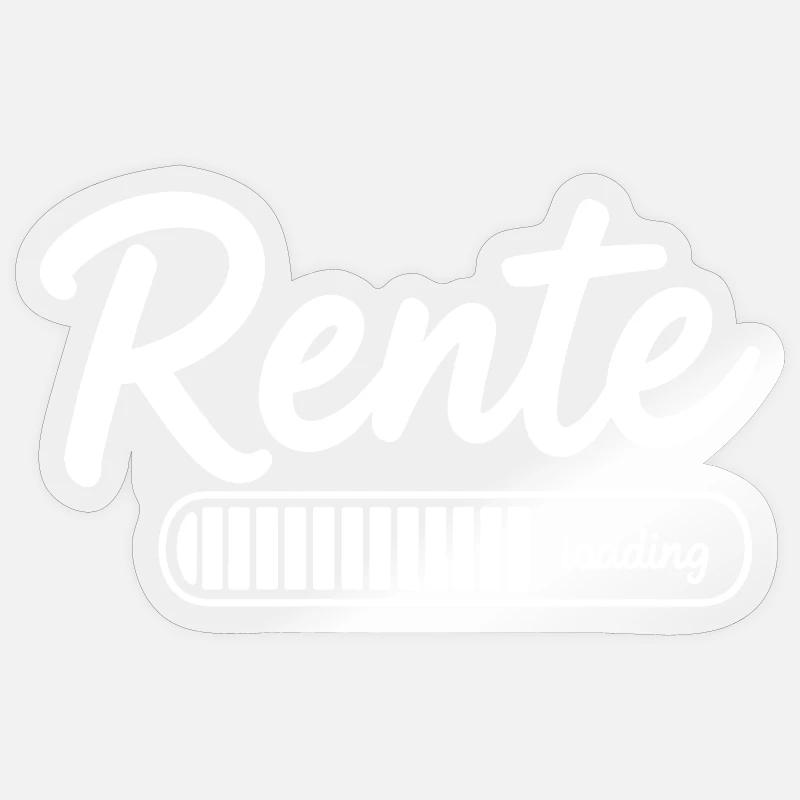 Pension 2026 loading Finally retirement - Sticker size S (10 x 10 cm) - transparent glossy