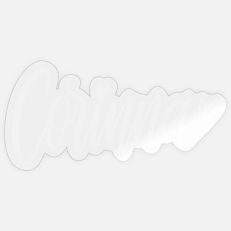Corinna Écriture manuscrite avec cœur Sticker taille S (10 x 10 cm)
