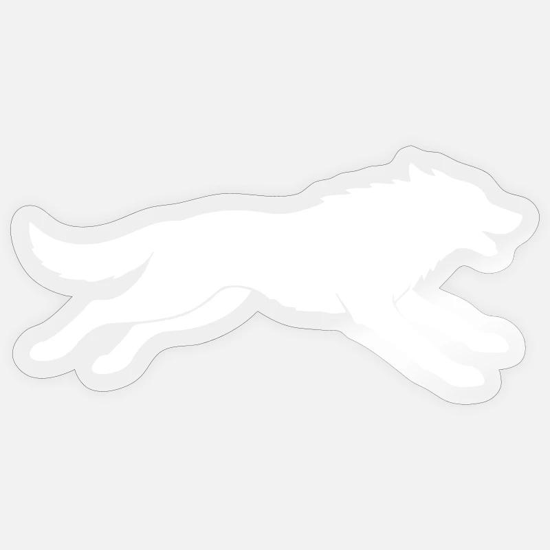 Wolf Silhouette - Sticker size S (10 x 10 cm) - transparent glossy