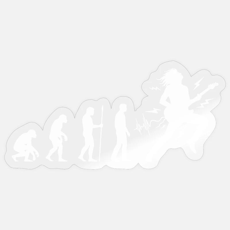 Évolution vers la conception de guitares de musicien rock Sticker taille S (10 x 10 cm)