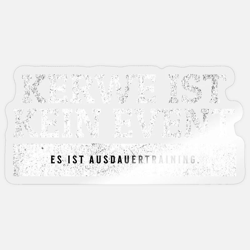 SARCASM - Kerwe is endurance training. Sticker size S (10 x 10 cm)