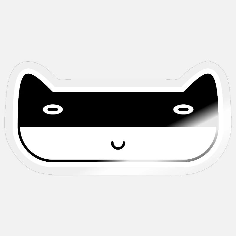 Cat Thug - Sticker size S (10 x 10 cm) - transparent glossy