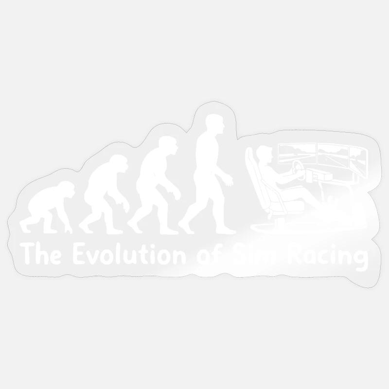 Die Evolution des Sim Racings Sticker Größe S (10 x 10 cm)
