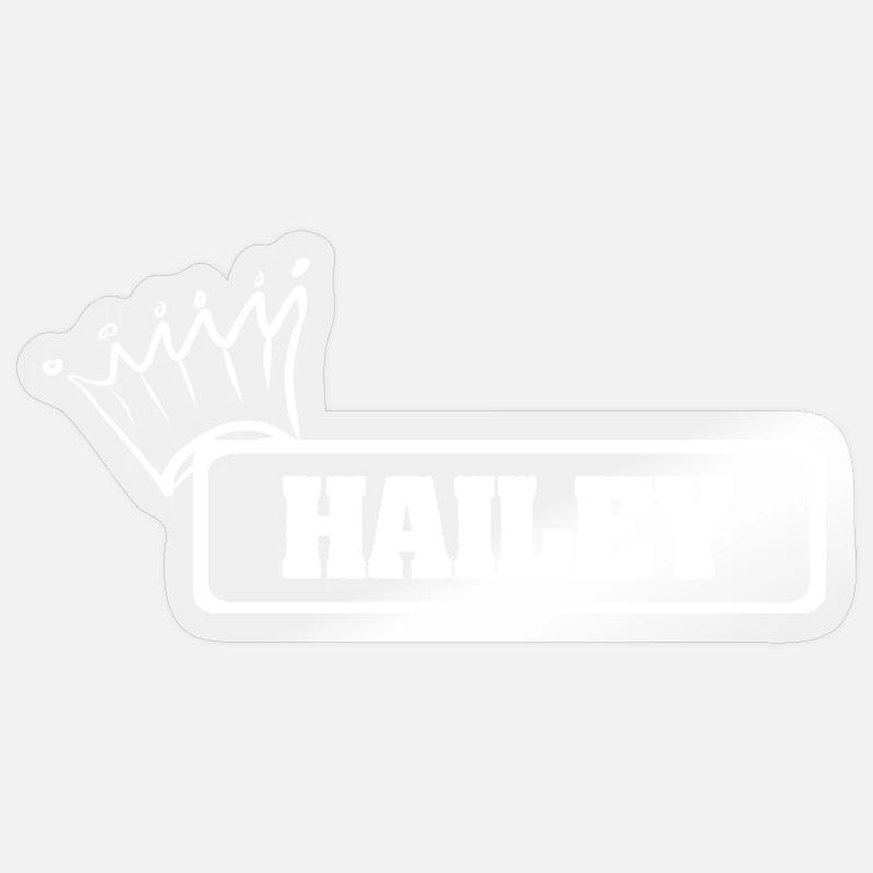 Kroenchen Hailey - Sticker Größe S (10 x 10 cm) - Transparent glänzend