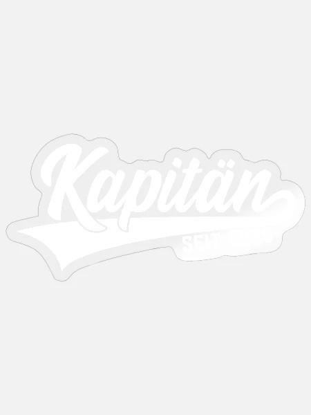CAPTAIN 2026 KAPITÄN SEIT 2026 - Sticker Größe S (10 x 10 cm) - Transparent glänzend