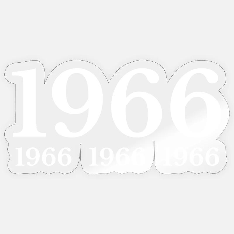 1966 - Sticker size S (10 x 10 cm) - transparent glossy