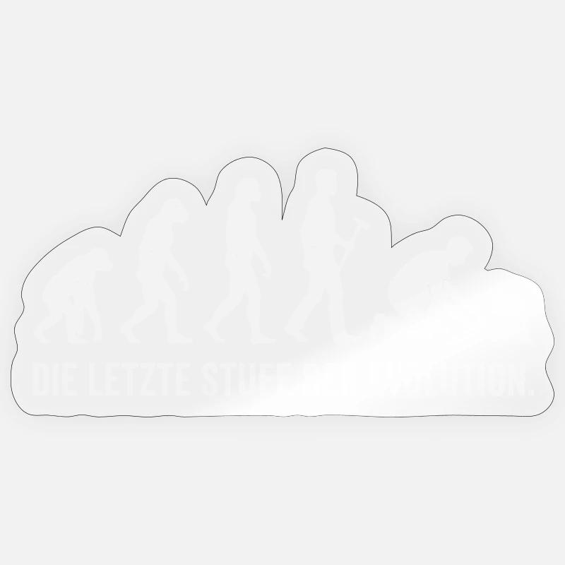 Die letzte Evolutionsstufe - Sticker Größe S (10 x 10 cm) - Transparent glänzend