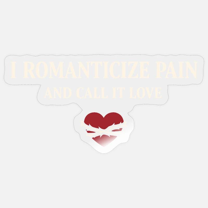Vampiric Romantic Romance Goth Dark - Sticker size S (10 x 10 cm) - transparent glossy