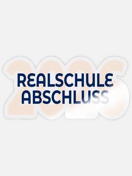 Abschluss 2026 - Realschule Realschulabschluss - Sticker Größe S (10 x 10 cm) - Transparent glänzend