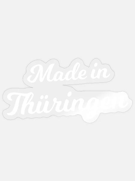 Made in Thüringen - Sticker Größe S (10 x 10 cm) - Transparent glänzend