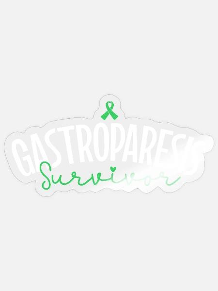 Gastroparese Überlebende - Stolz zeigen - Sticker Größe S (10 x 10 cm) - Transparent glänzend
