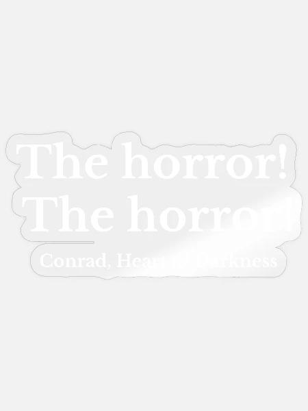 Zitat von Jospeh Conrad - Sticker Größe S (10 x 10 cm) - Transparent glänzend