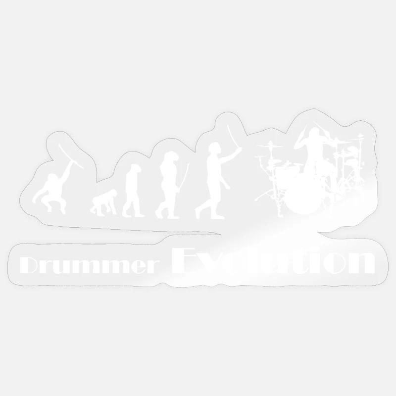 Evolution Drummer Sticker Größe S (10 x 10 cm)