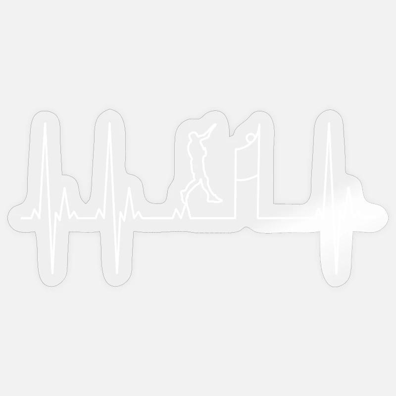 Electrocardiogram Volleyball - Sticker size S (10 x 10 cm) - transparent glossy