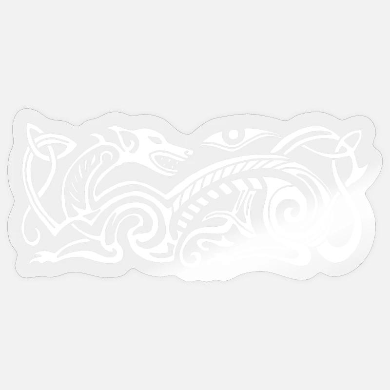 Chien de chasse celte (blanc) Sticker taille S (10 x 10 cm)