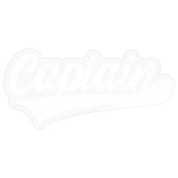 CAPTAIN KAPITÄN - Sticker Größe S (10 x 10 cm) - Transparent glänzend - Vorne