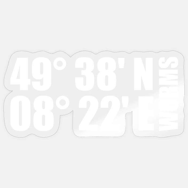 Worms Coordinates Sticker size S (10 x 10 cm)