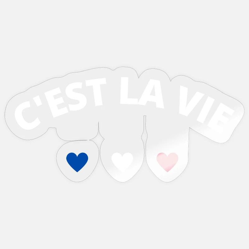 C'est la vie Sticker taille S (10 x 10 cm)