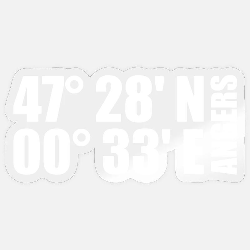 Angers coordinates Sticker size S (10 x 10 cm)