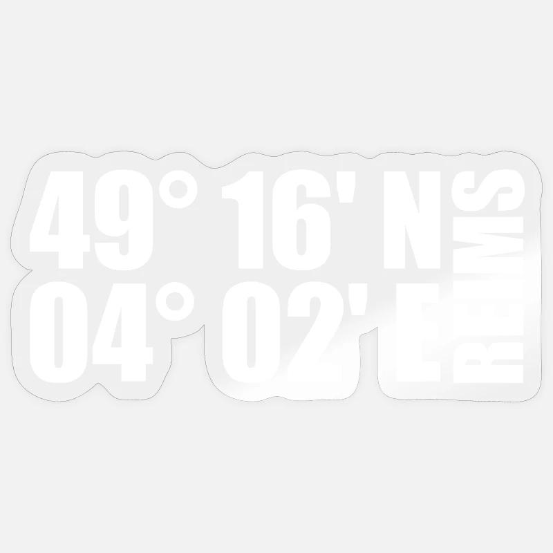Reims Coordinates Sticker size S (10 x 10 cm)