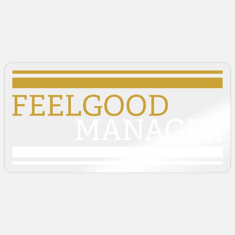 Feelgood manager tshirt - Sticker Größe S (10 x 10 cm) - Transparent glänzend
