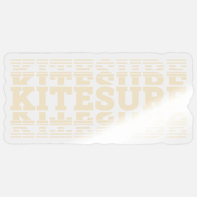 Kitesurfen Kitesurf Kitesurfer Kiteboard - Sticker size S (10 x 10 cm) - transparent glossy