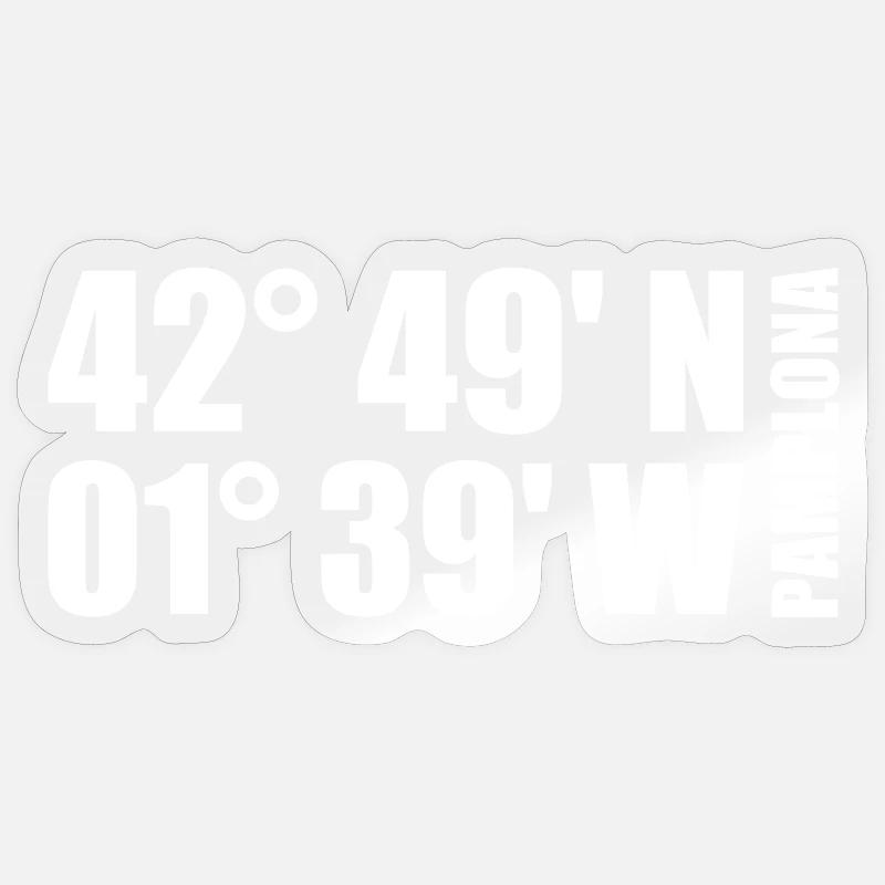 Pamplona Coordinates Sticker size S (10 x 10 cm)